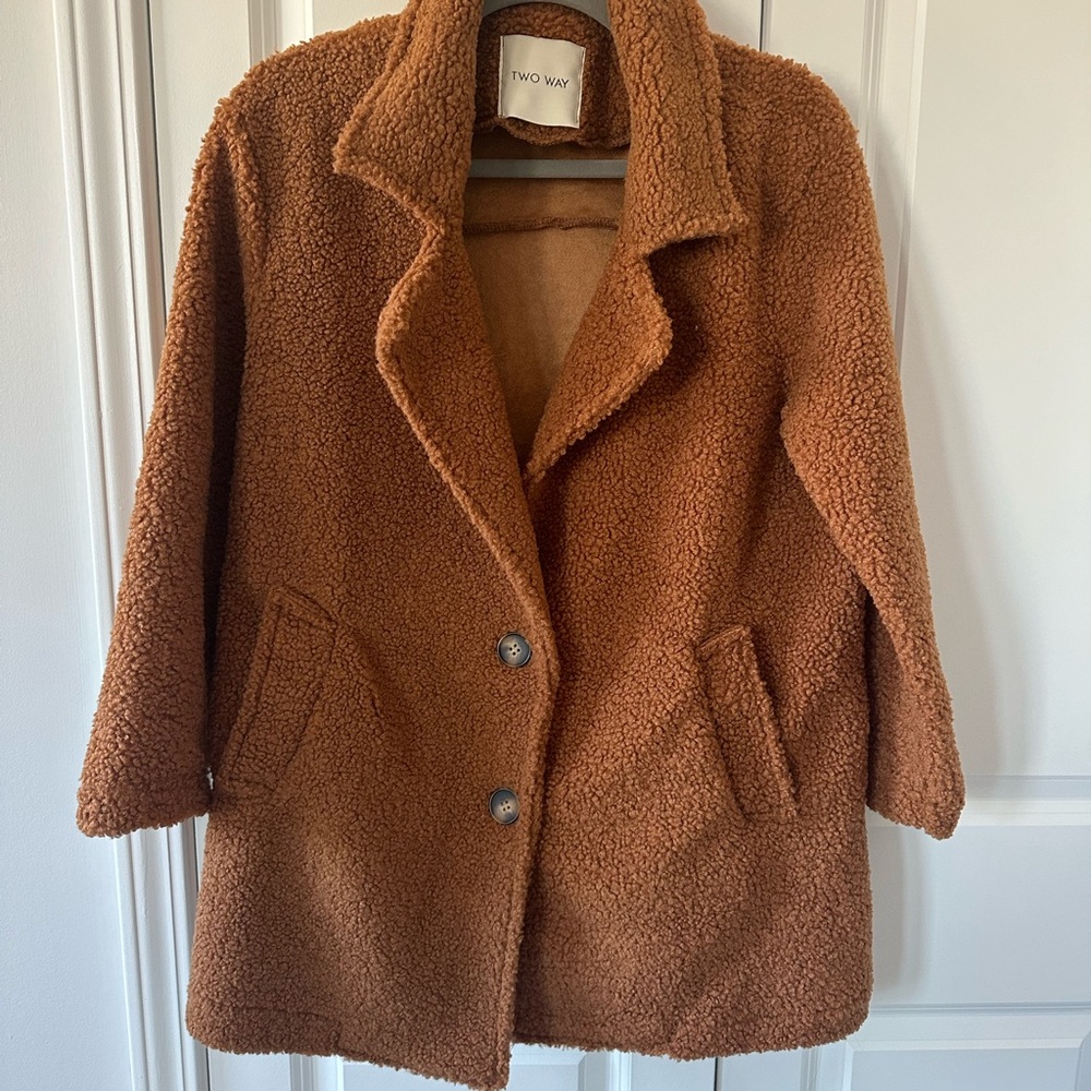 Teddy camel coat